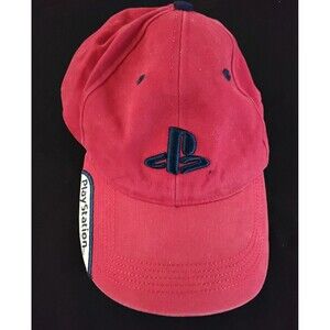 Sony PlayStation Red Adjustable Strap Hat Video Game Merchandise